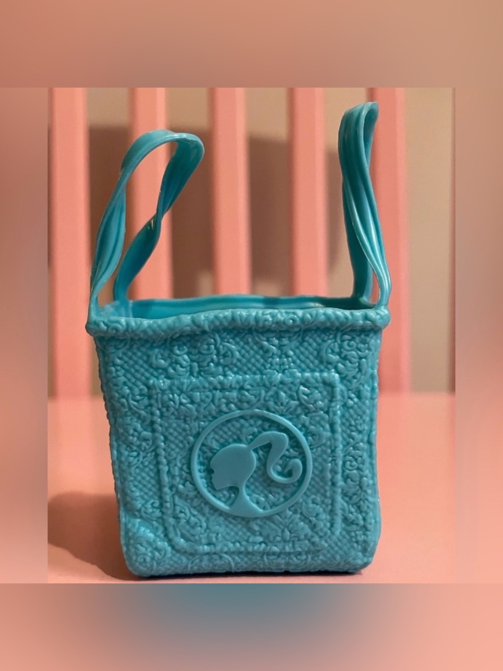 Mattel Barbie Grocery Bag Topknot Logo Barbie Accessories Handbag cake topper